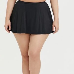 Torrid | Skater Swim Skirt Bottoms Black | 2X